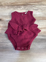 Muslin Ruffle Romper Red sz 12m - Me n Mommy To Be