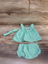 Carter's 3pc Striped Set Green sz 3m