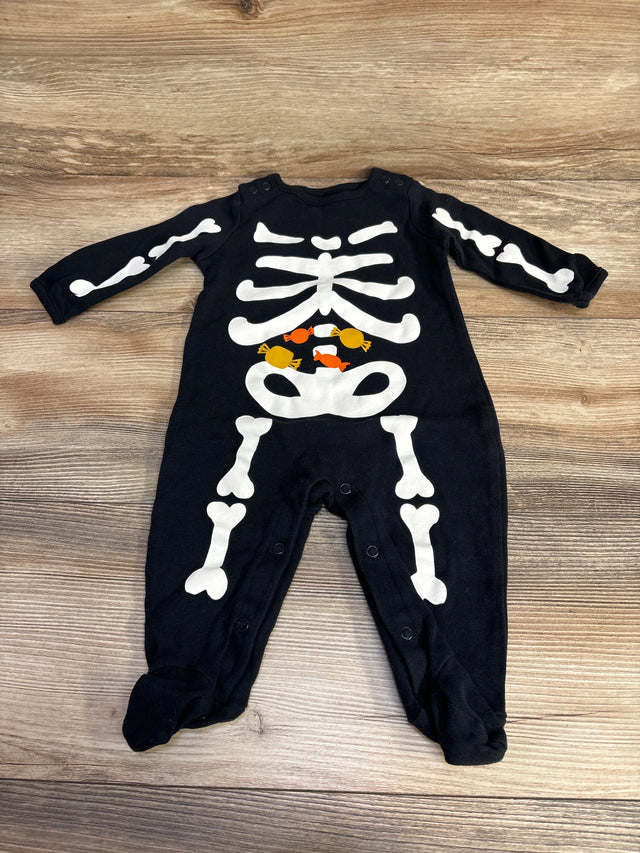 Just One You Skeleton Footed Coverall Black sz 6m - Me n Mommy To Be