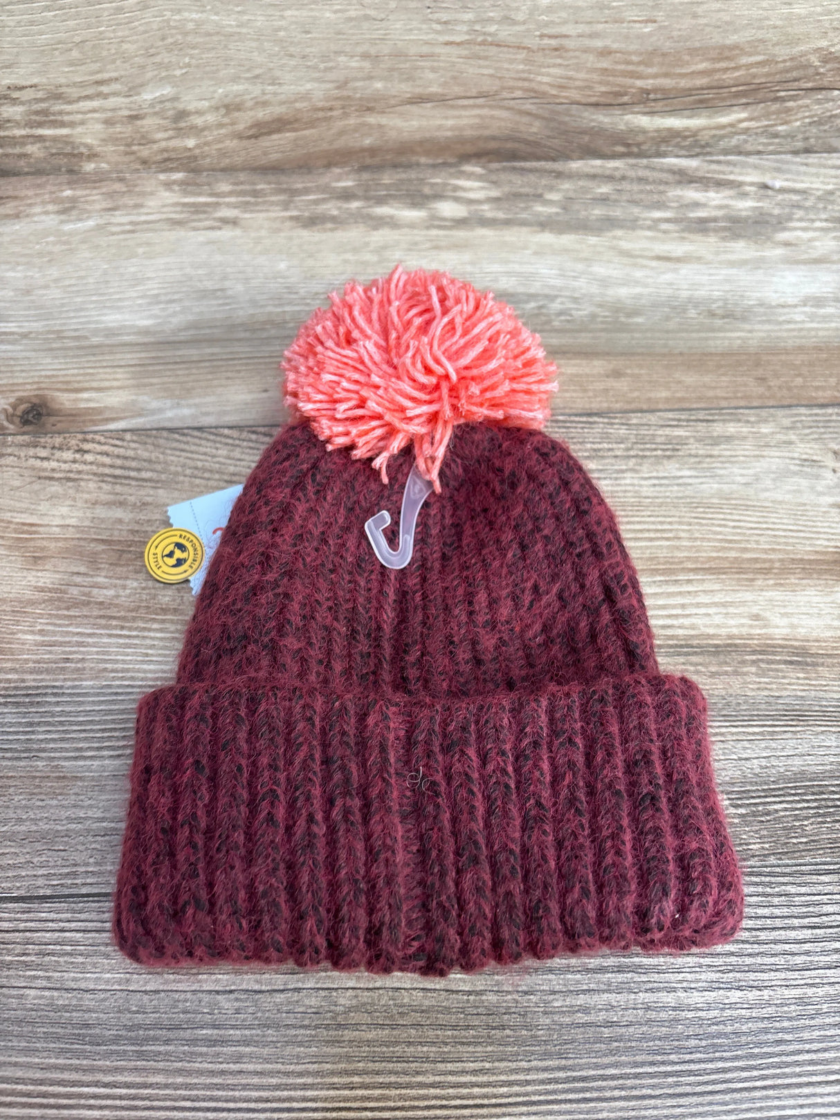 NEW Cat & Jack Knit Beanie w/ Pom Pom Red sz 12-24m