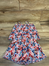 Old Navy 2pc Ditsy Floral Sleeveless Ruffle Top and Shorts Set White sz 4T