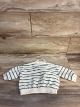 H&M Quarter-Zip Striped Sweatshirt Ivory sz 6m
