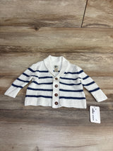 NEW OshKosh Button Front Striped Cardigan White sz 6m