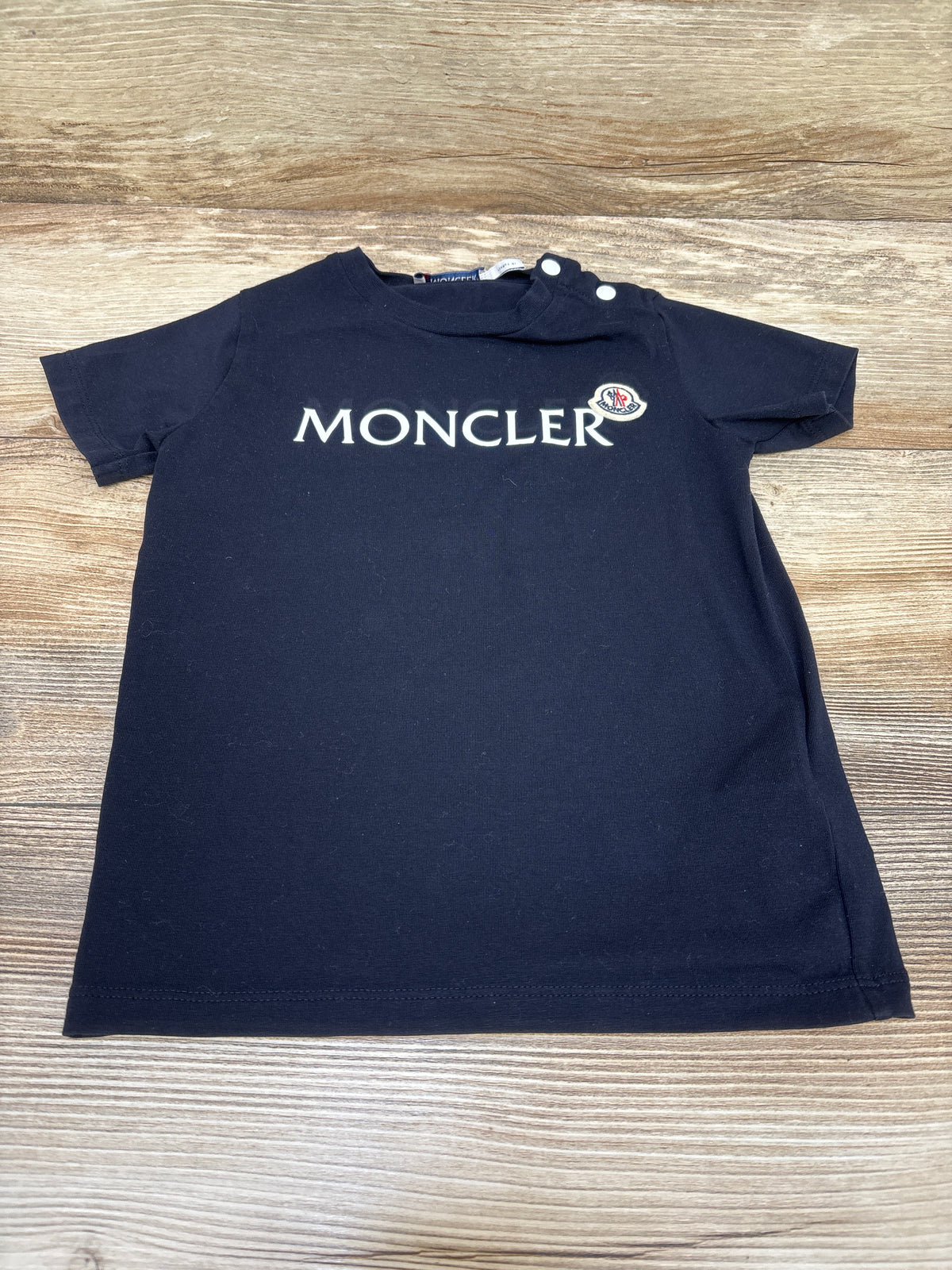 Moncler Short Sleeve Logo Shirt Navy sz 2T