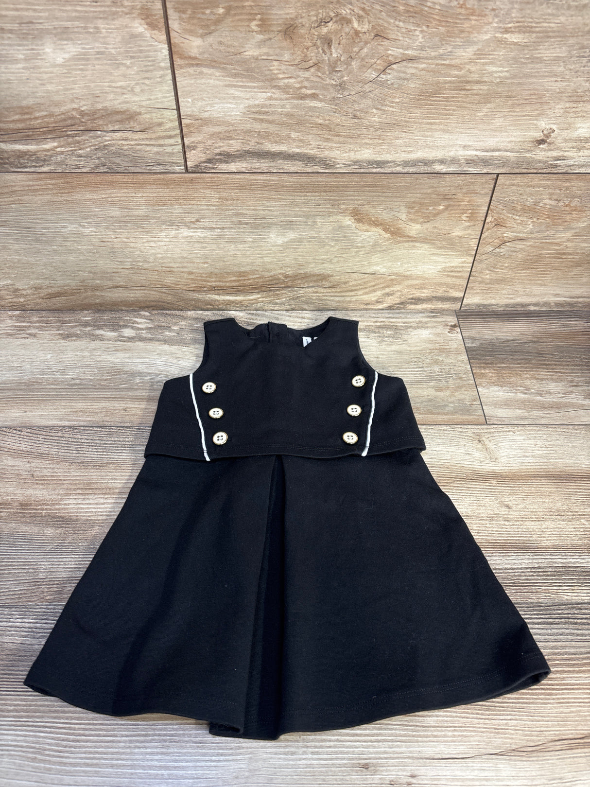 Janie & Jack Sleeveless Pleated Dress Black sz 18-24m
