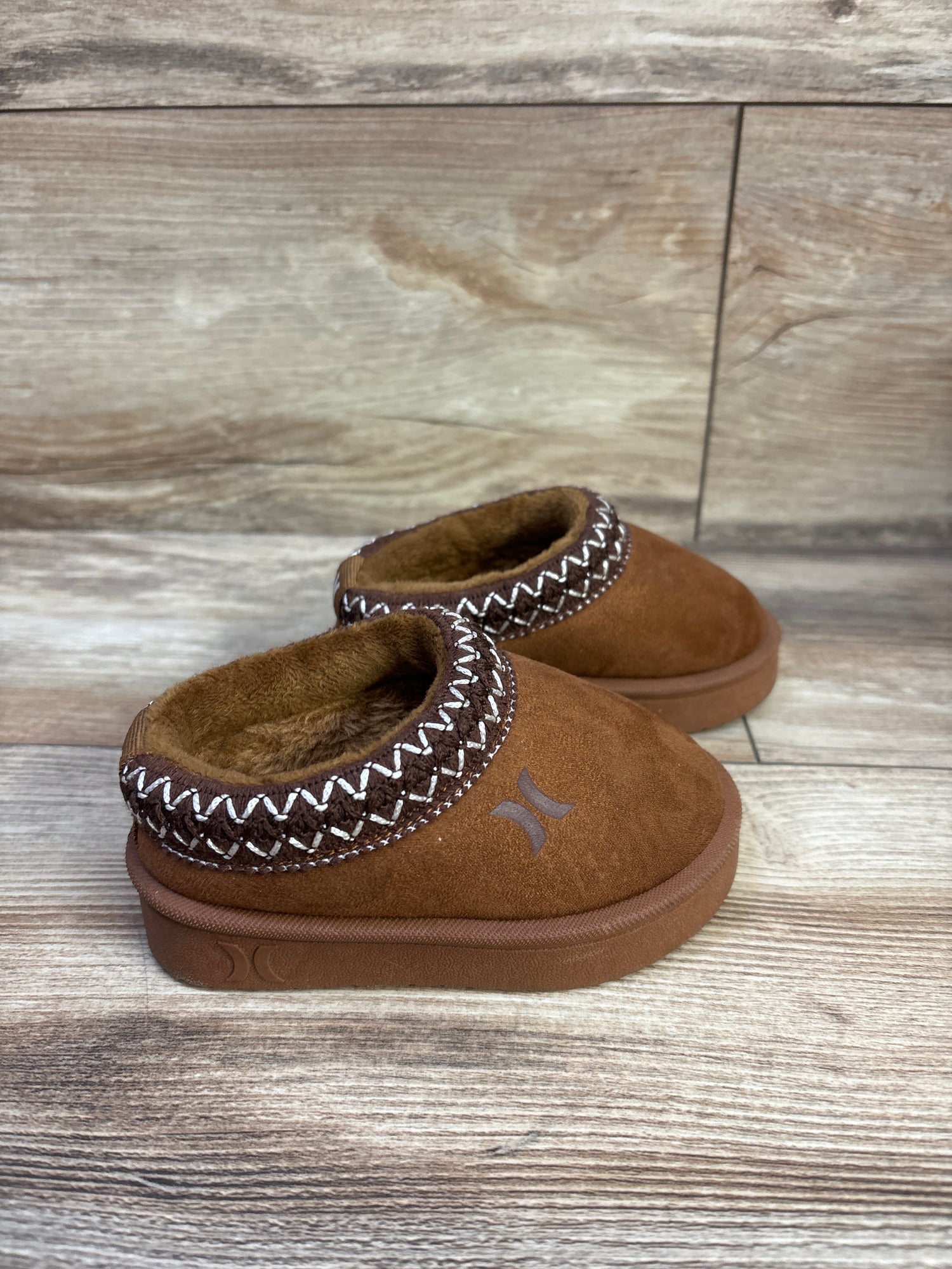 Hurley Modi Faux Fur Fleece Lined Clogs Brown sz 5c