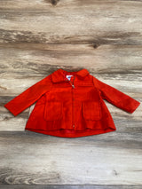 Old Navy Red Zip Up Peacoat sz 12-18m