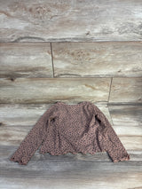 Cat & Jack Ribbed Long Sleeve Leopard Shirt Brown sz 4T