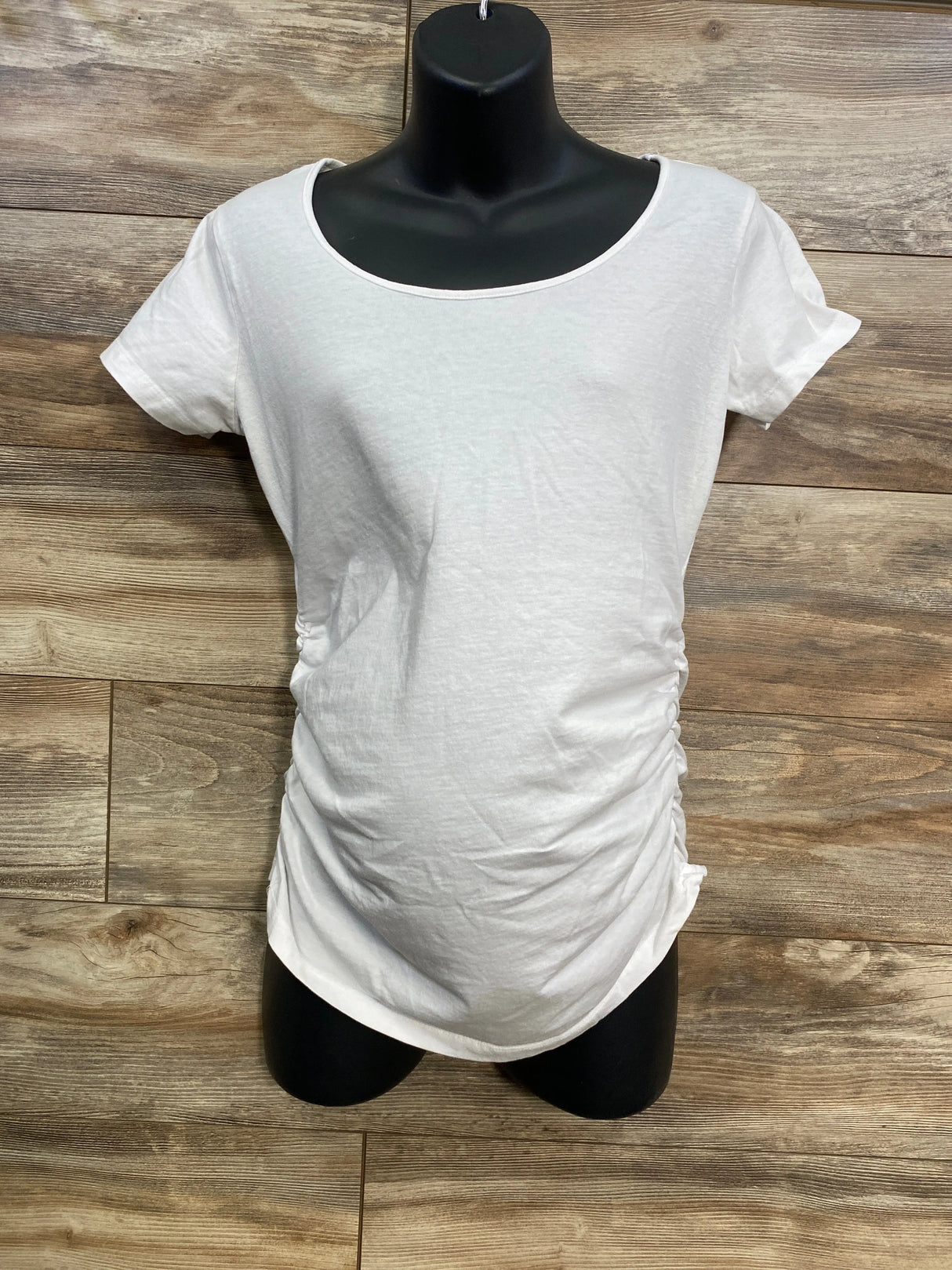 Oh! mamma Ruched Shirt White sz Medium