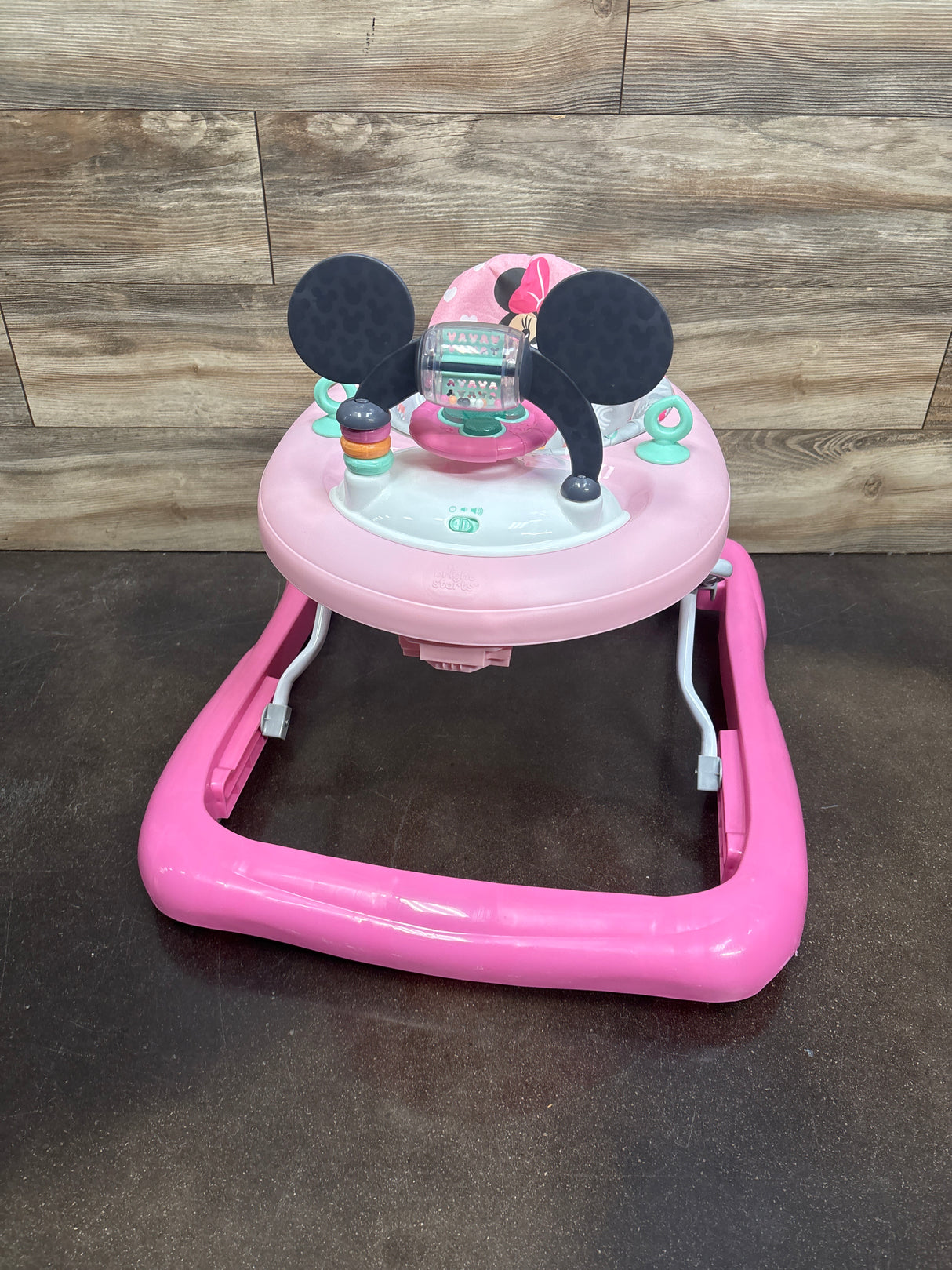 Bright Starts Minnie Mouse Tiny Trek Forever Besties 2-in-1 Walker, Pink