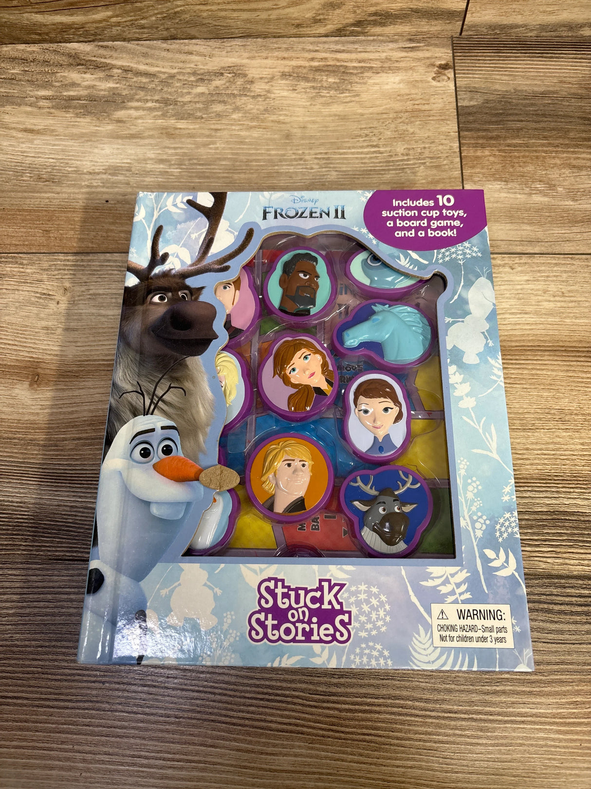 Disney Frozen 2 Stuck on Stories Board Book w/ Board Game & 10 Toys