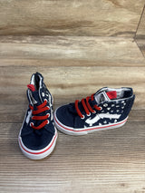 Vans Sk8-Hi Zip Sneakers Hearts Navy sz 6c
