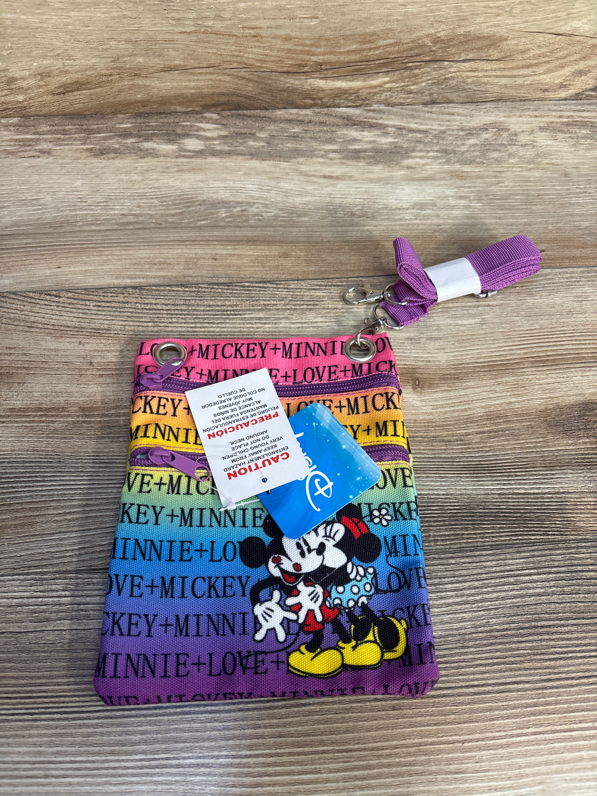 NEW Disney Mickey and Minnie Rainbow Crossbody Bag