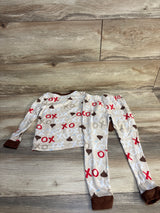 Hershey 2pc Valentines Print Pajama Set Brown sz 4T