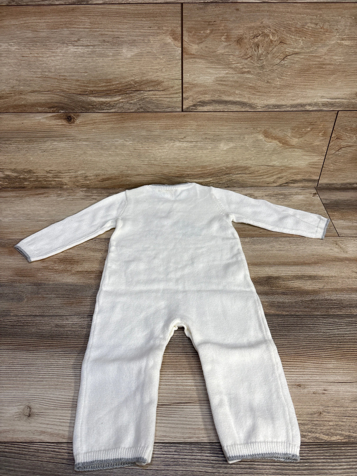 NEW Janie & Jack Baby Elephant Sweater Coverall White sz 6-12m