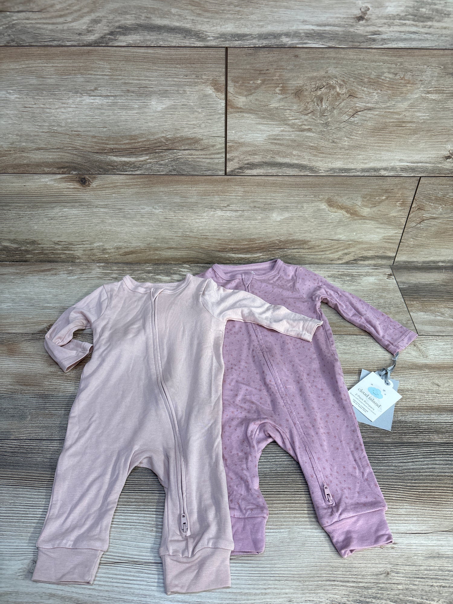 NEW Cloud Island 2pk So Very Soft Modal Blend Sleepers Pink sz 3-6m