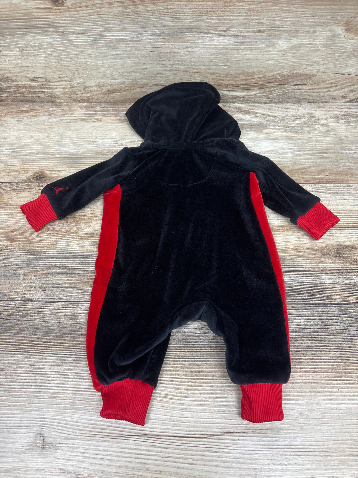 Jordan Velvet Hooded Coverall Black sz Newborn