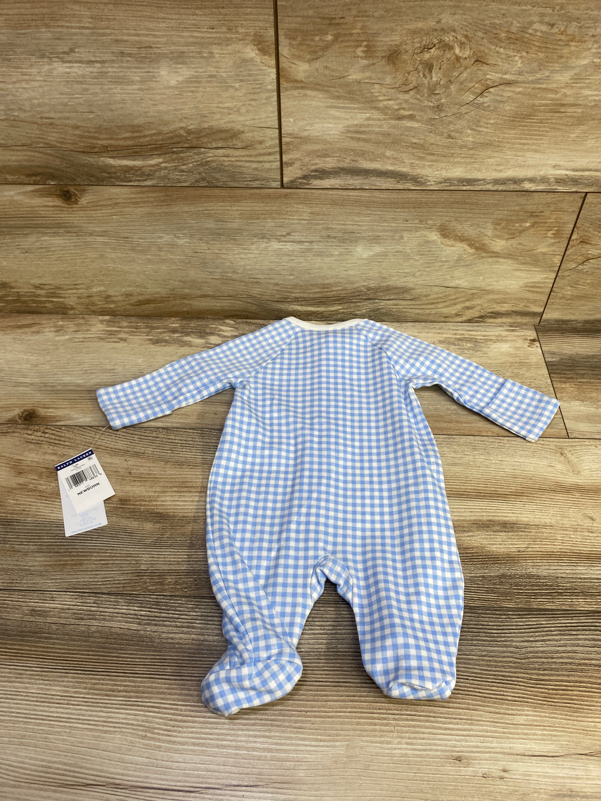 NEW Ralph Lauren Footie Sleeper Blue sz Newborn