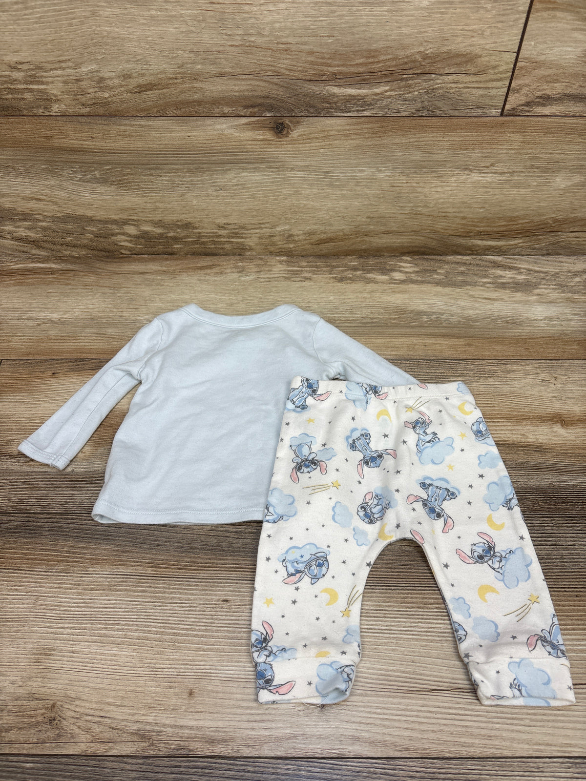 Disney Baby 2pc Stitch Kimono Shirt & Pants Set Blue sz 0/3m