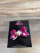 NEW Faux Leather Halloween Double Layer Bow w/ Ghost Applique