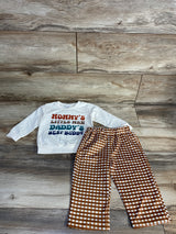2pc Mommy's Little Man Sweatshirt & Pants White sz 6-12m