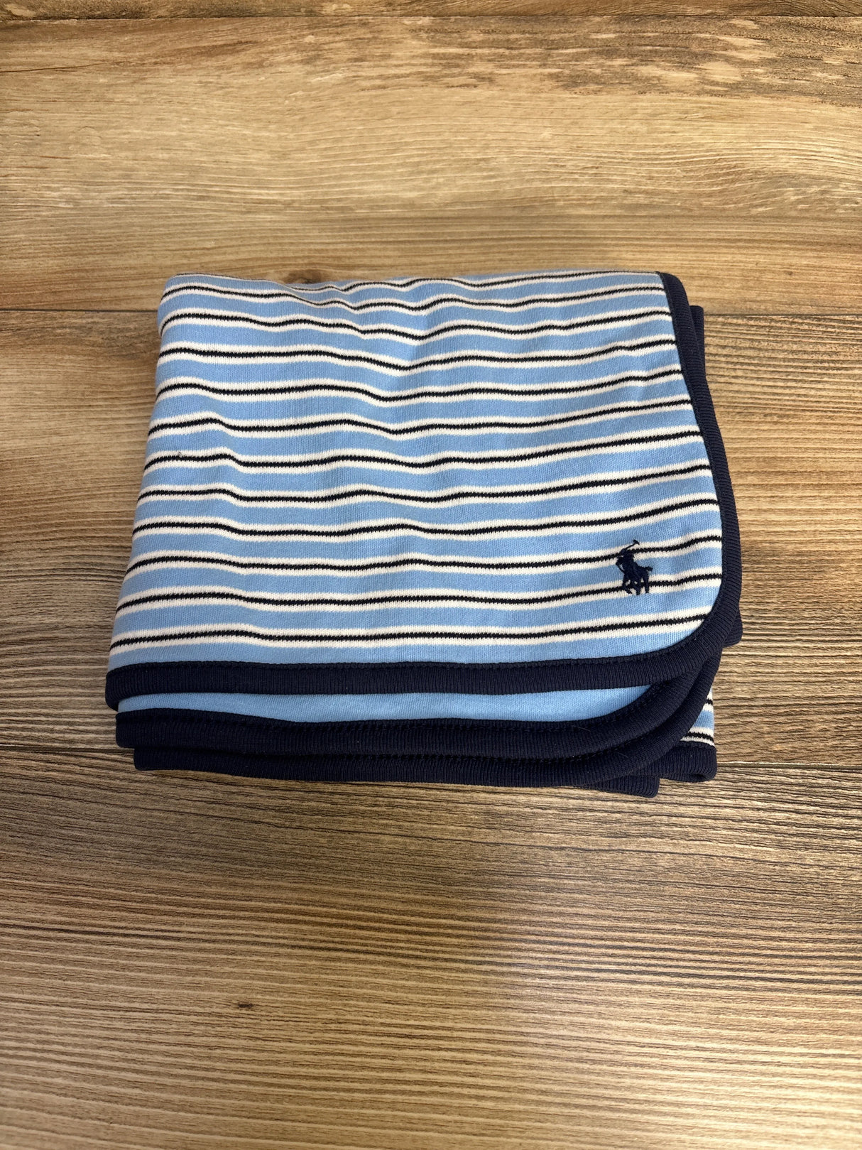 Ralph Lauren Baby Rugby-Stripe Blanket Blue