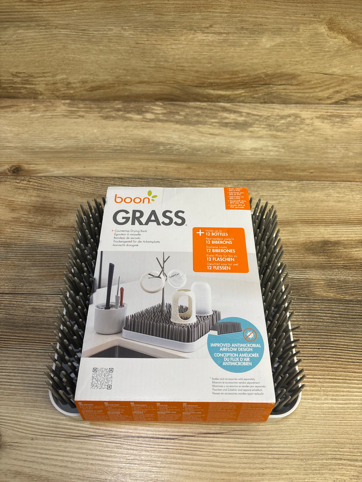 NEW Boon Grass Plastic Drying Rack Grey
