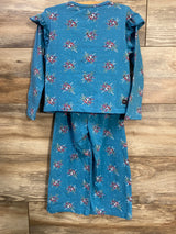 TEA 2pc Floral Shirt & Pants Set Blue sz 4T