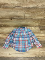 Class Club Plaid Button-Down Shirt Blue sz 4/5T