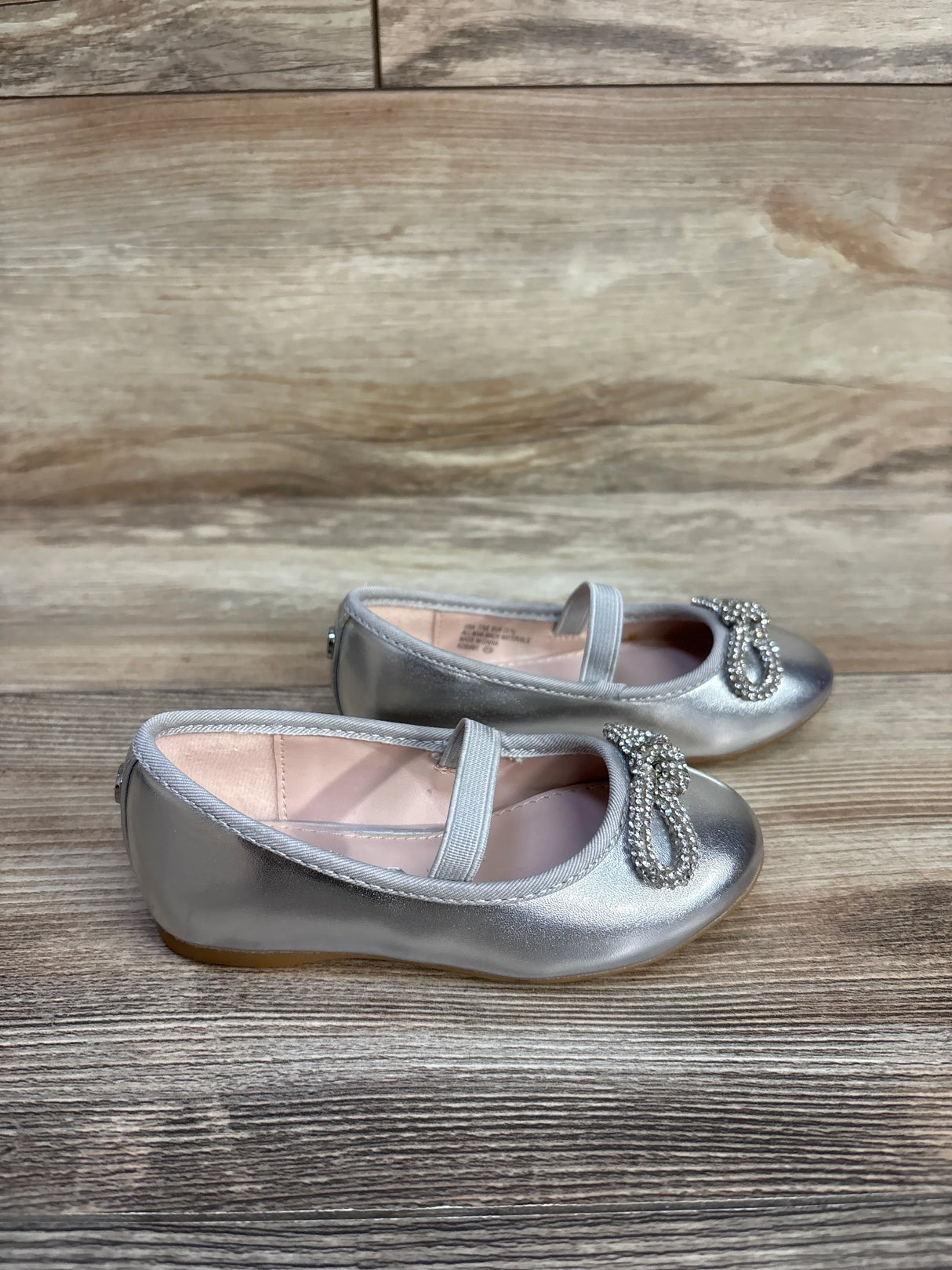 Nina Kendalla Platino Crackle Metallic Ballet Flats sz 7c