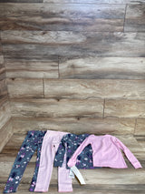 NEW Carter's 4pc Pajama Set Grey/Pink sz 5T