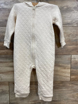 Child Of Mine Textured Hooded Coverall Cream sz 12m