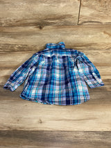 Children's Place Plaid Button Up Shirt Blue sz 4T