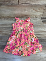 Little Lass Floral Ruffled Romper Pink sz 4T