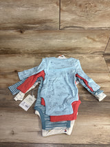 NEW Cloud Island 4pk Submarine & Boat Print Bodysuit Set Ivory sz 6-9m