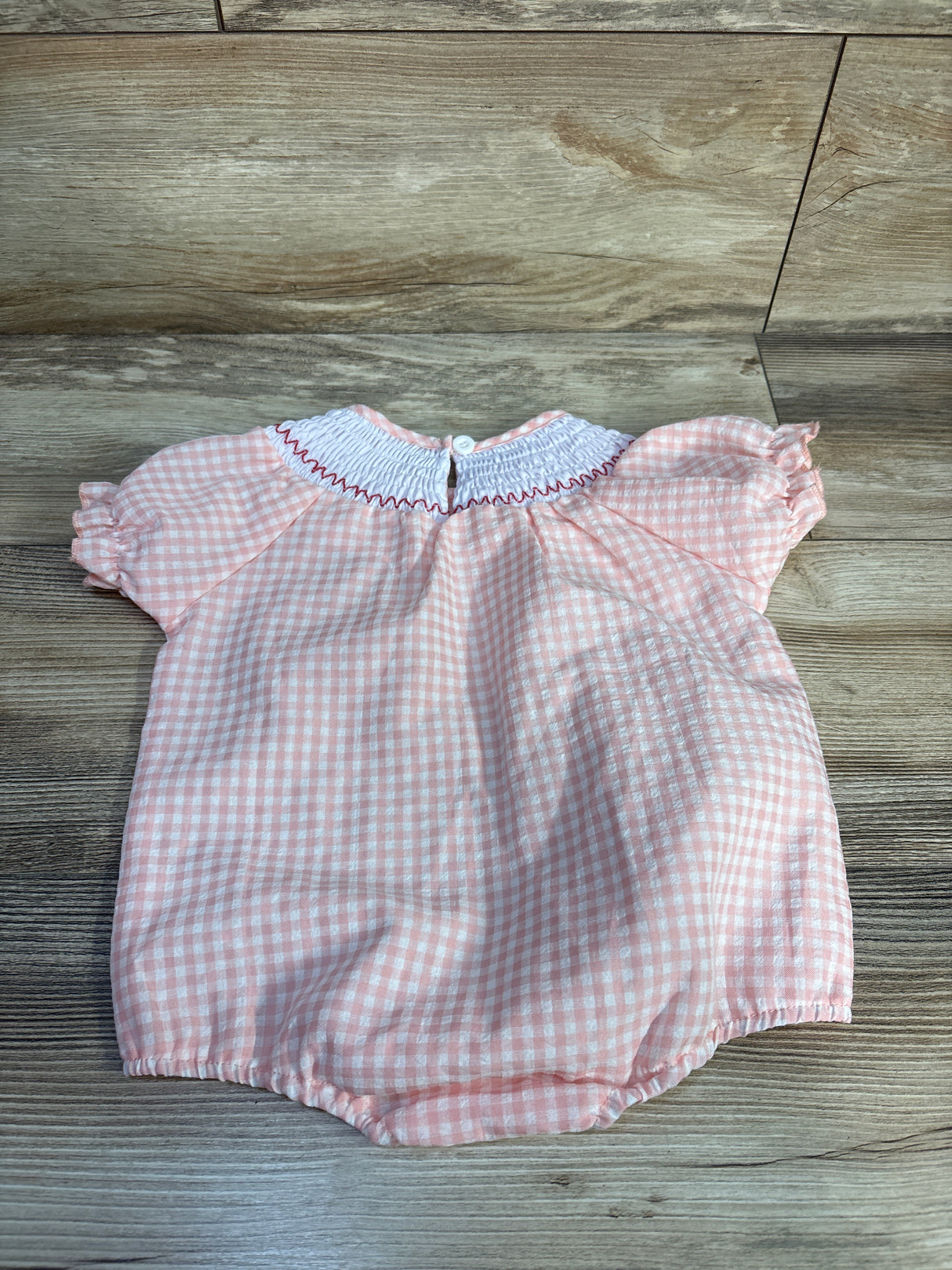 Muspeczenith Western Embroidered Bubble Romper Pink sz 12-18m