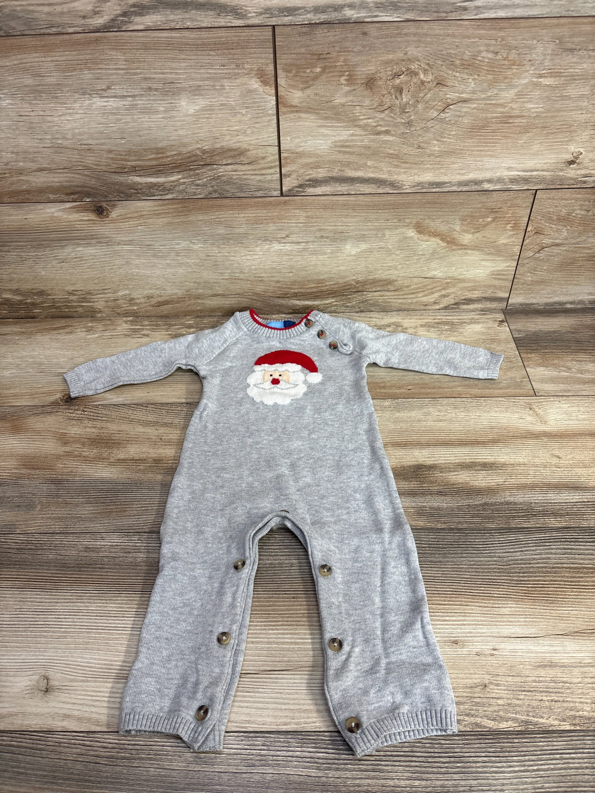 Goodlad Santa Sweater Knit Coverall Grey sz 9m
