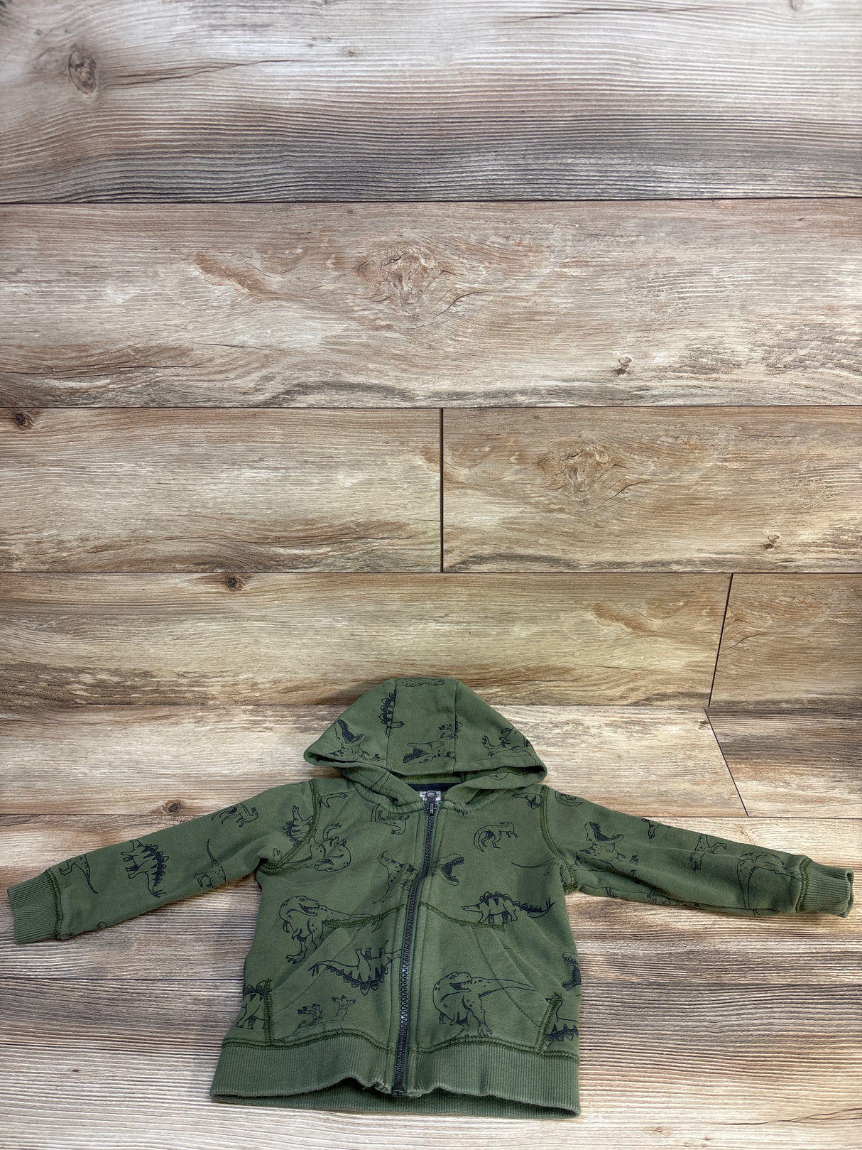 Carter's Full Zip Dinosaur Jacket Green sz 24m