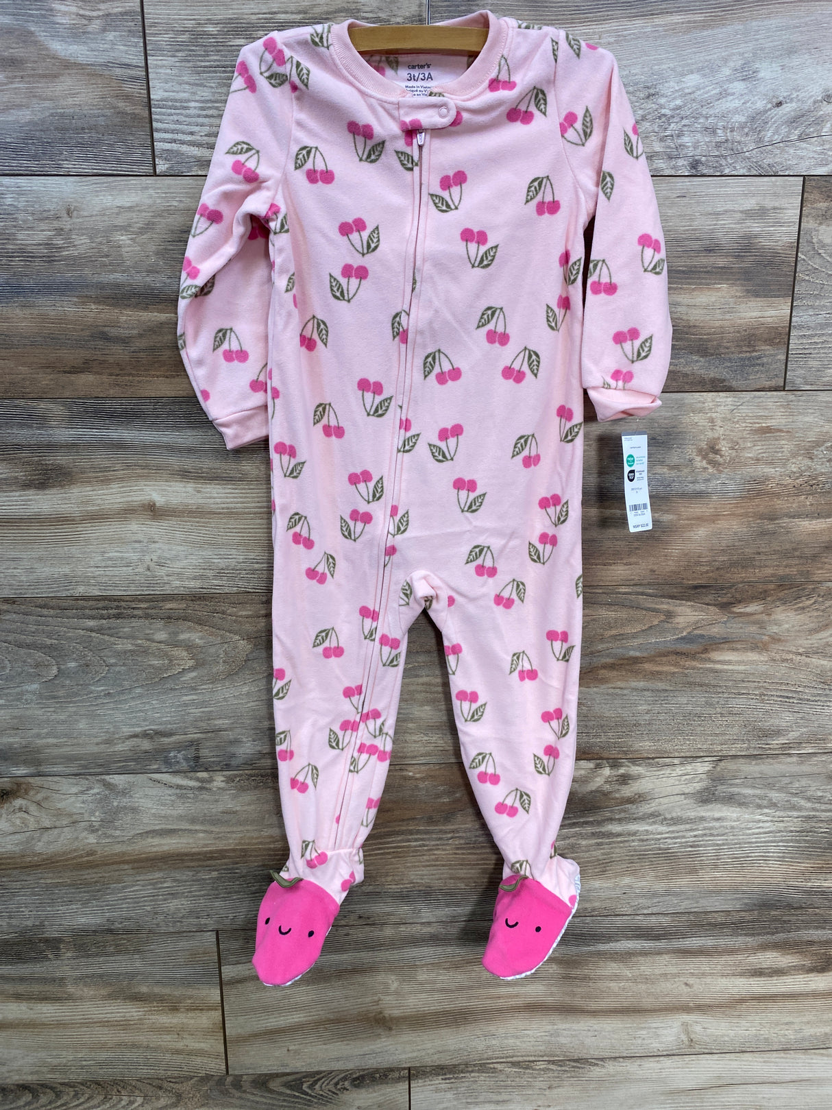 NEW Carter's Cherry Blanket Sleeper Pink sz 3T