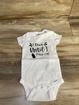 Gerber 'I Drink Untie I Pass Out' Bodysuit White sz 6-9m