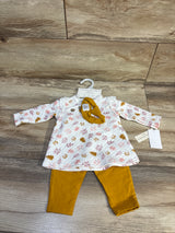 NEW Catherine Malandrino 3pc Quilted Top, Pants, & Headband Set White sz 3/6m