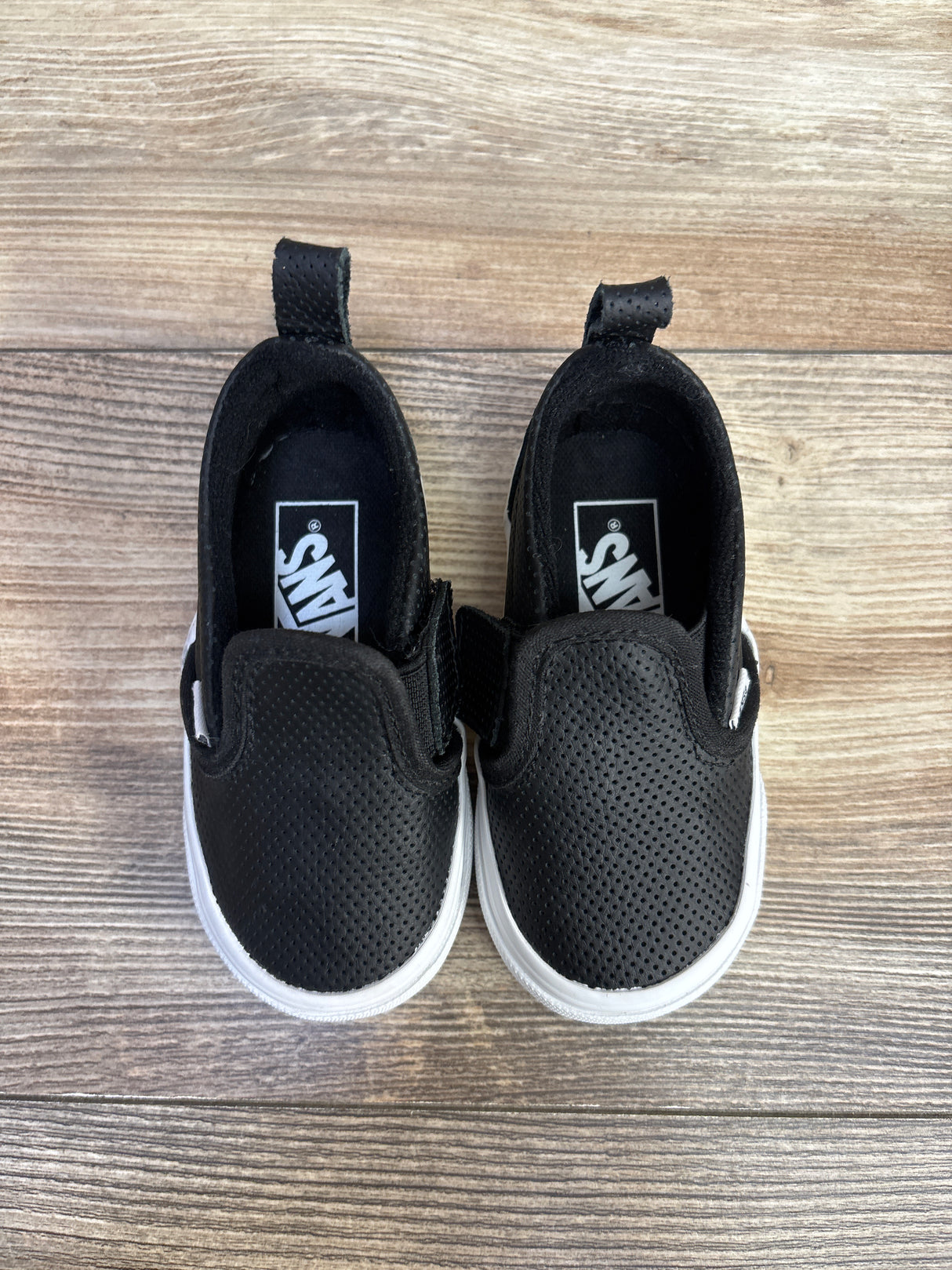 Vans Toddler Slip On V - Perforated Black sz 5c