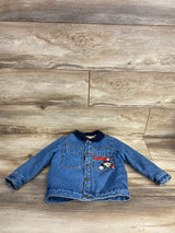 Zara x Disney Mickey Mouse Sherpa Lined Denim Jacket sz 2-3T
