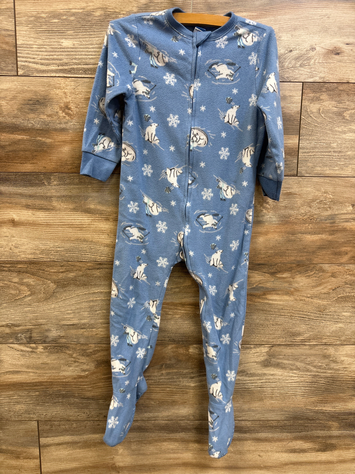Old Navy Winter Blanket Sleeper Blue sz 3T
