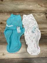 Aden + Anais 2pk Swaddle Wraps White/Blue sz 0-3m