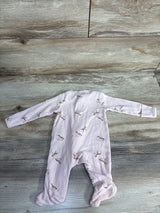 Carter's Ribbed Horse Print Sleeper Pink sz Newborn