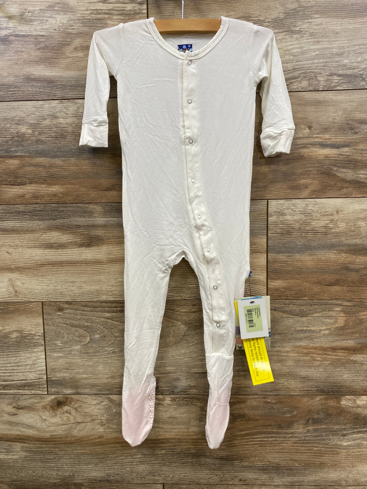 NEW KicKee Pants Footie w/Snaps in Natural sz 18-24m