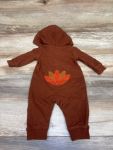 Carter's Waffle Knit Gobble Gobble Gobble Hooded Coverall Brown sz 3m