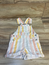 7 For All Mankind Striped Shortalls sz 18m
