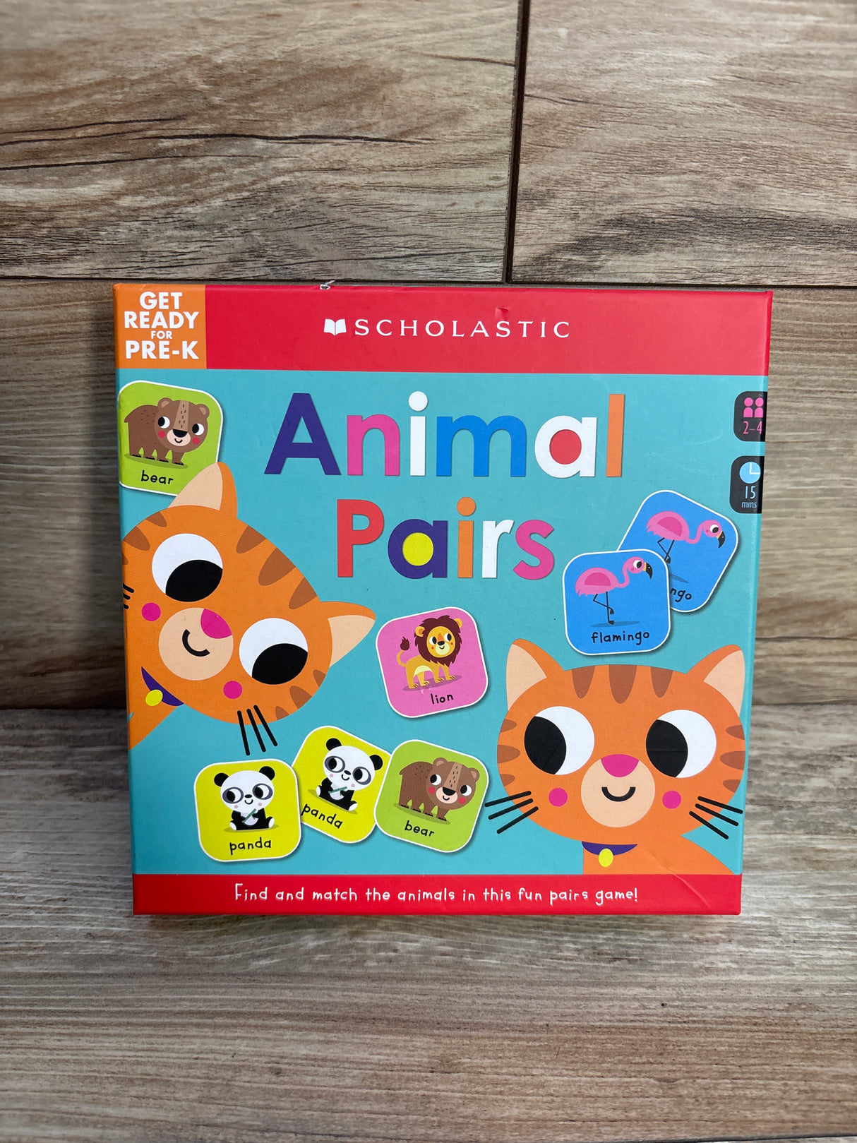 Scholastic Animal Pairs Matching Card Game